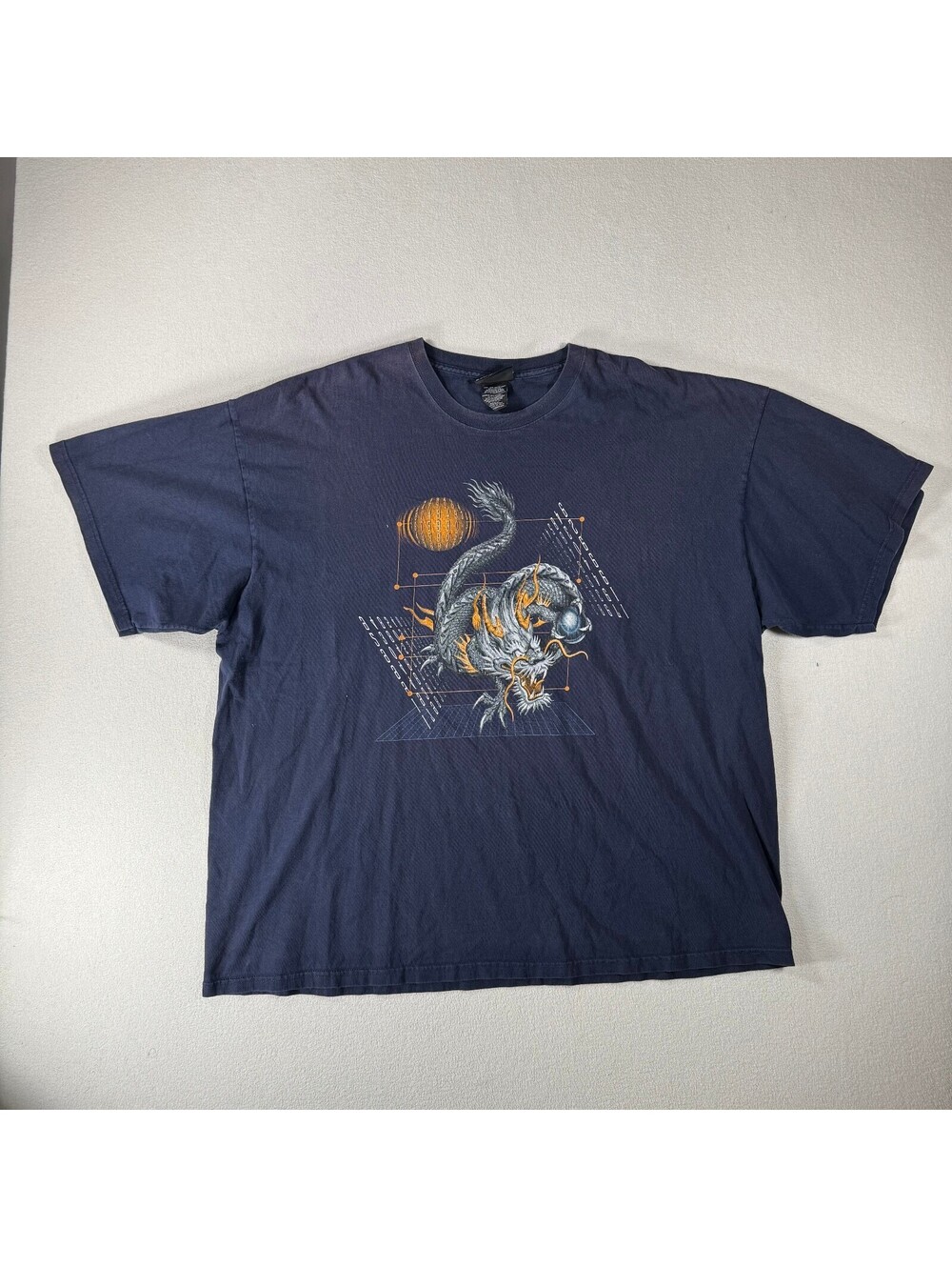 Vintage Y2K Dragon Tribal No Boundaries Dragon Tee XXL